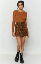 Micah חצאית מיני בהדפס מנומר