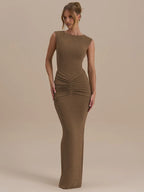 שמלת מקסי גזרה צמודה מחמיאה