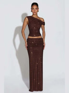 סט טופ+חצאית אלגנטית