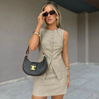 סט ווסט + חצאית מיני אלגנט