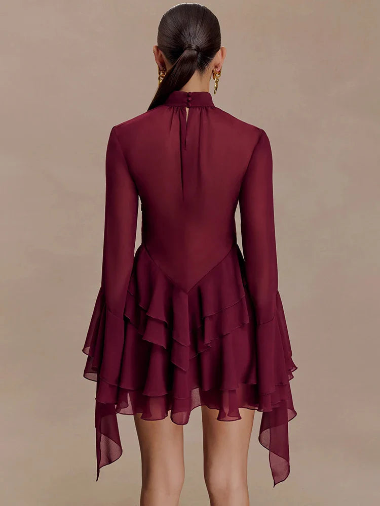 שמלת ראפלס מיני