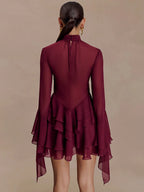 שמלת ראפלס מיני