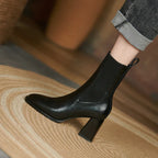 Rivas מגפונים דמוי עור עם עקב