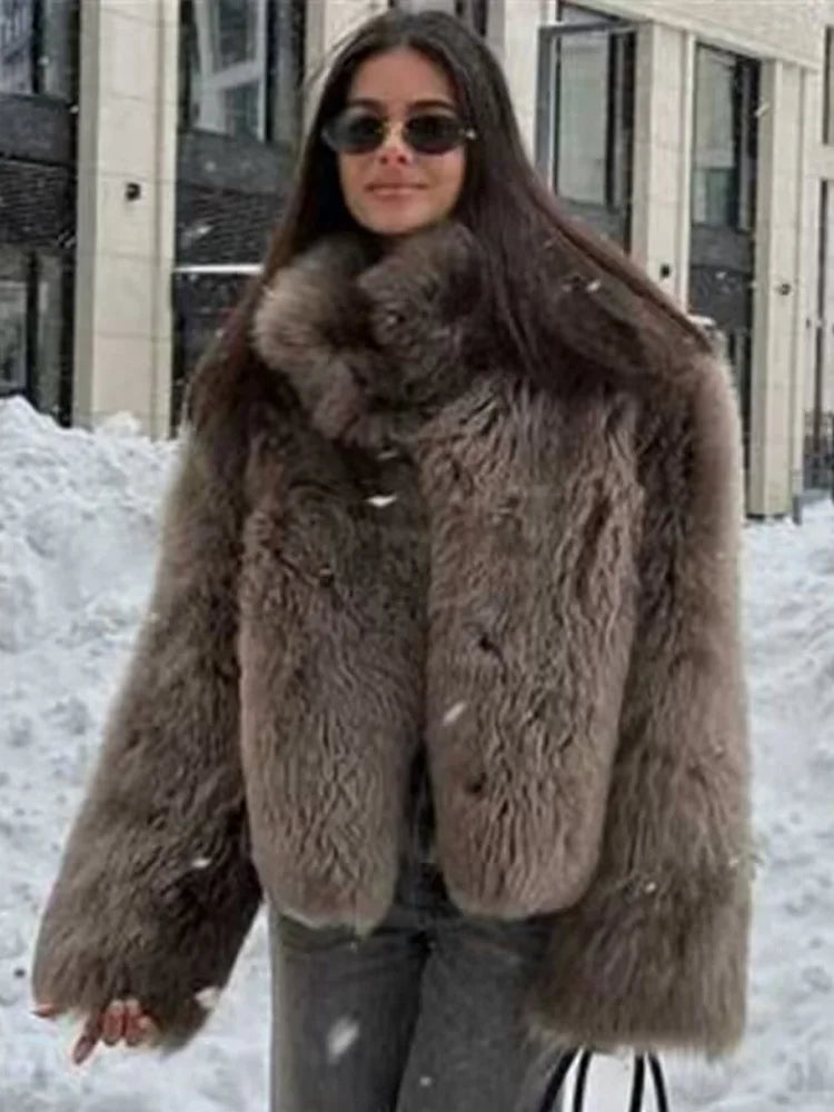 ג'קט פרווה חורפי אלגנט