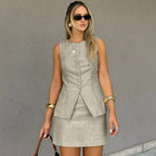 סט ווסט + חצאית מיני אלגנט