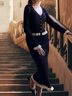 סט חצאית וחולצה סטייל אלגנט