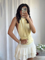 טופ אלגנט צווארון גבוה קלאסי