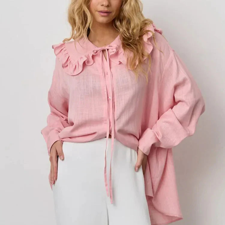 Monroe חולצה עם צווארון מלמלה