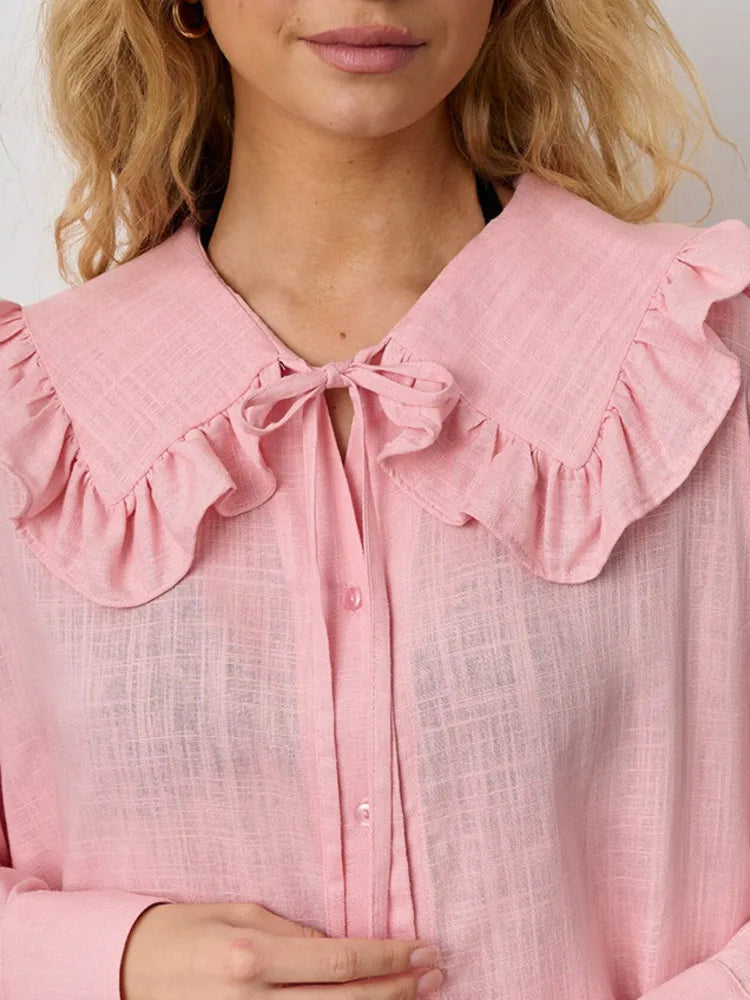 Monroe חולצה עם צווארון מלמלה