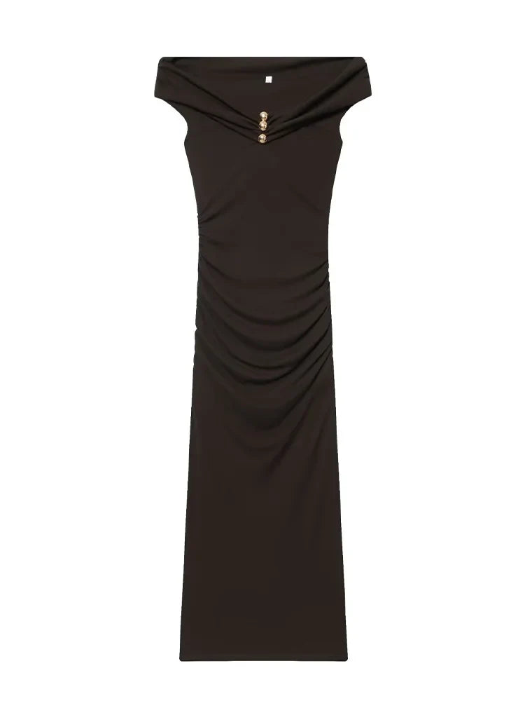 שמלת ערב סטרפלס אלגנט