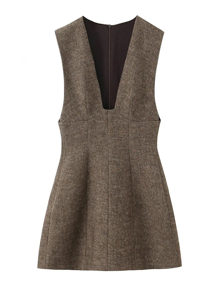 שמלת מיני כתפיות רחבות