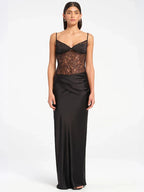 שמלת מקסי סטרפלס