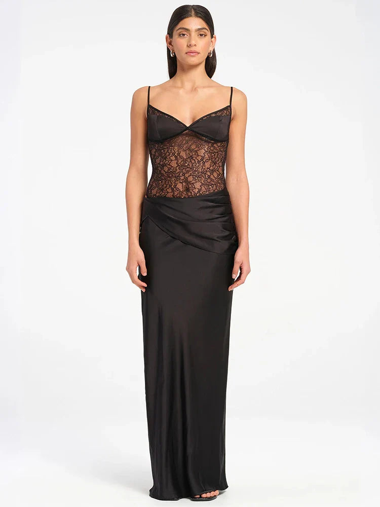 שמלת מקסי סטרפלס