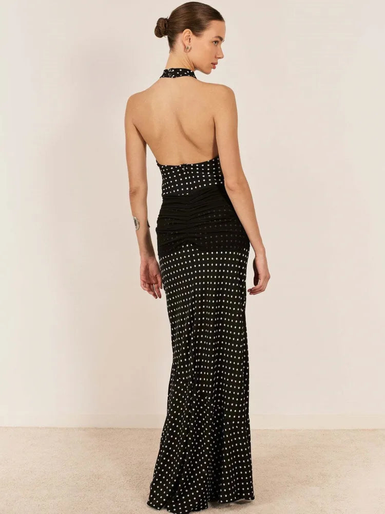 שמלת מקסי עם נקודות