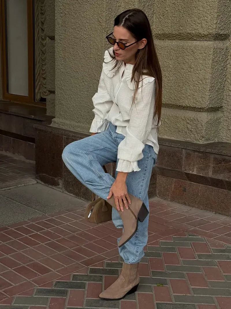 חולצת כותנה אלגנט