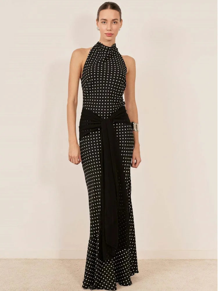 שמלת מקסי עם נקודות