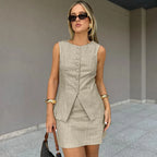 סט ווסט + חצאית מיני אלגנט