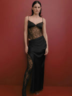 שמלת מקסי סטרפלס