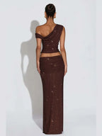 סט טופ+חצאית אלגנטית