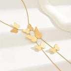 שרשרת פרפרים מוזהבת