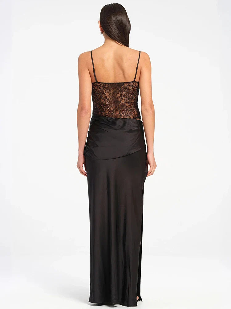 שמלת מקסי סטרפלס