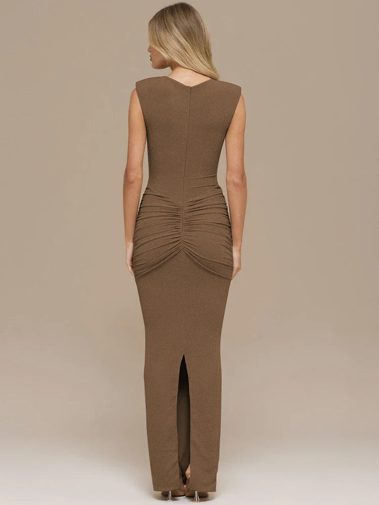 שמלת מקסי גזרה צמודה מחמיאה