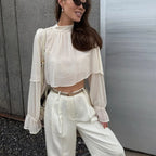 טופ צווארון גבוה