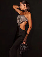 שמלת סטרפלס מקסי מחמיאה