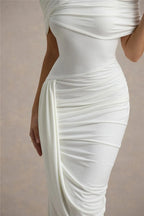 שמלת מקסי גב חצי פתוח