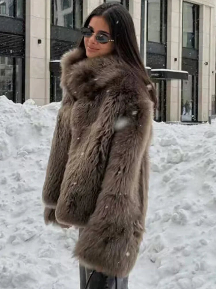 ג'קט פרווה חורפי אלגנט