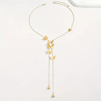 שרשרת פרפרים מוזהבת