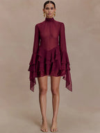 שמלת ראפלס מיני