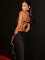 שמלת סטרפלס מקסי מחמיאה