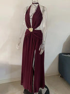 שמלת ערב אלגנטית עם מחשוף