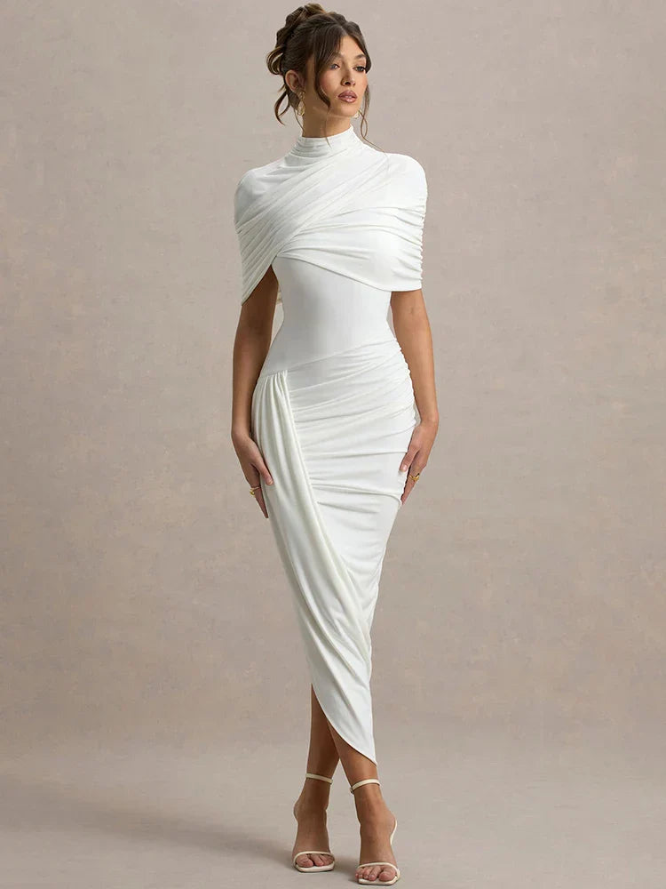 שמלת מקסי גב חצי פתוח