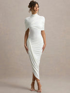 שמלת מקסי גב חצי פתוח