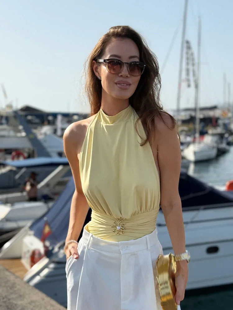 טופ אלגנט צווארון גבוה קלאסי