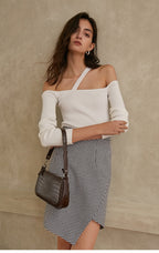 Livia חצאית מיני בהדפס משבצות